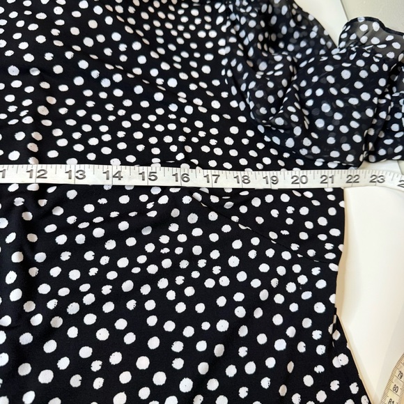 Connected Apparel Womens Petites Sheer Sleeve Jersey Sheath Dress size 16 - Picture 5 of 7